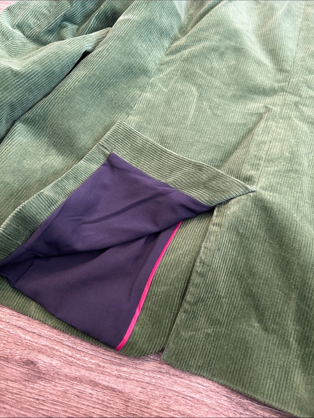 Boden Green Corduroy Blazer US 14 Tailored Jacket Preppy Fall - Picture 7 of 10